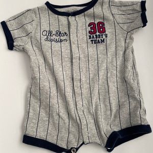 Carter’s baseball romper. 3M